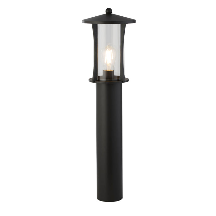 Searchlight Pagoda 1Lt Outdoor Post (730Mm Height) - Black With Clear Glass • 8478-730