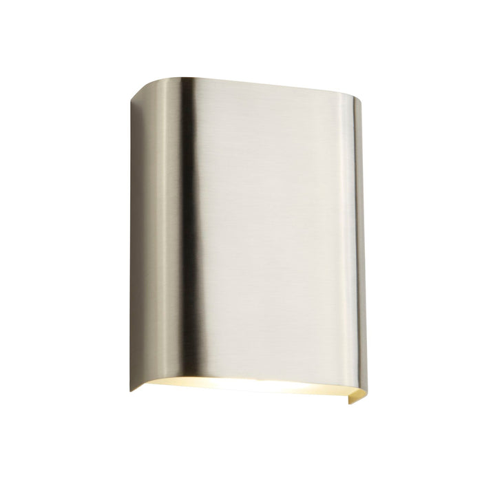 Searchlight Match Box, Led Wall Light, Satin Silver With Frosted Glass • 8582-2SS