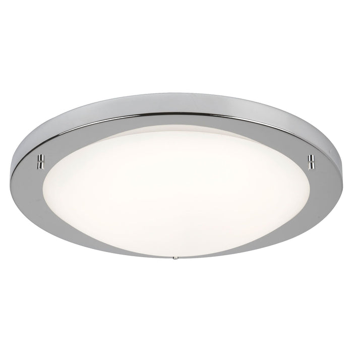 Searchlight Geneva Led Flush Satin Silver Fitting, Opal Glass, 20W • 8703SS