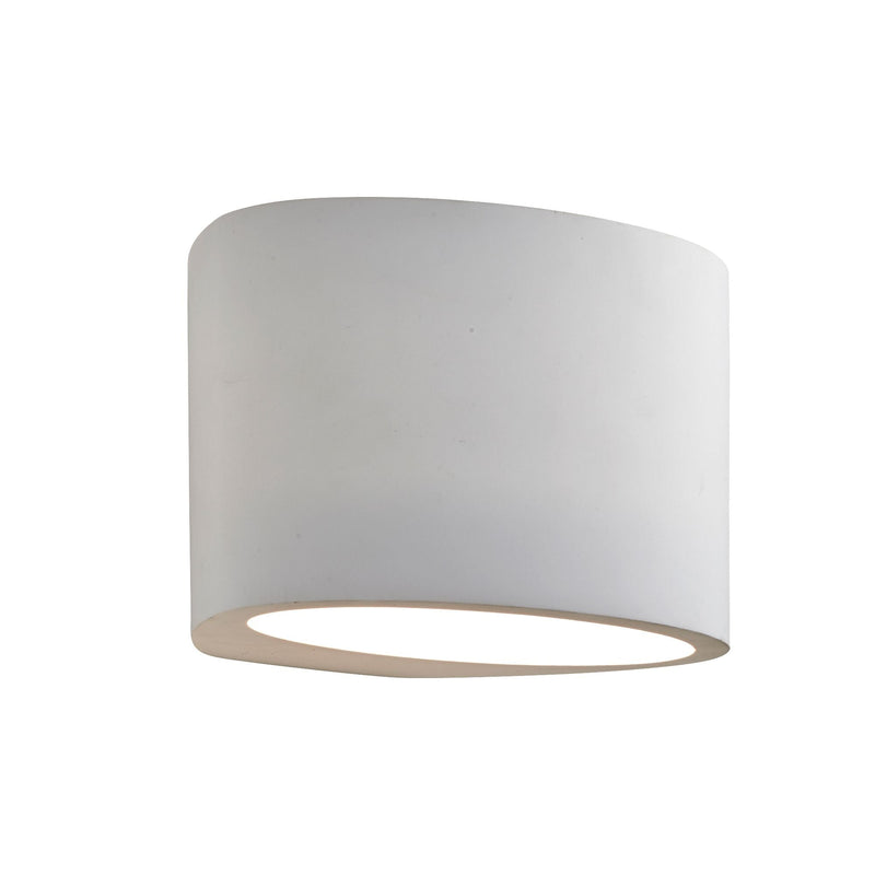 Searchlight Gypsum G9 Oval White Plaster Wall Light • 8721