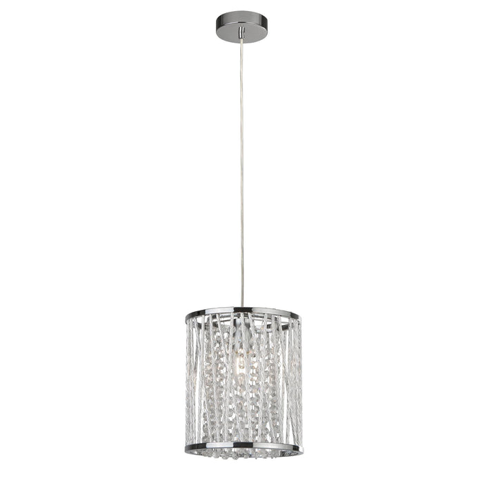 Searchlight Elise 1Lt Pendant, Chrome, Crystal Drops • 8831CC