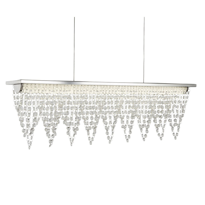 Searchlight Drape (Dim) Led Ceiling Bar (65Cm Length), Chrome, Crystal Waterfa • 8857CC