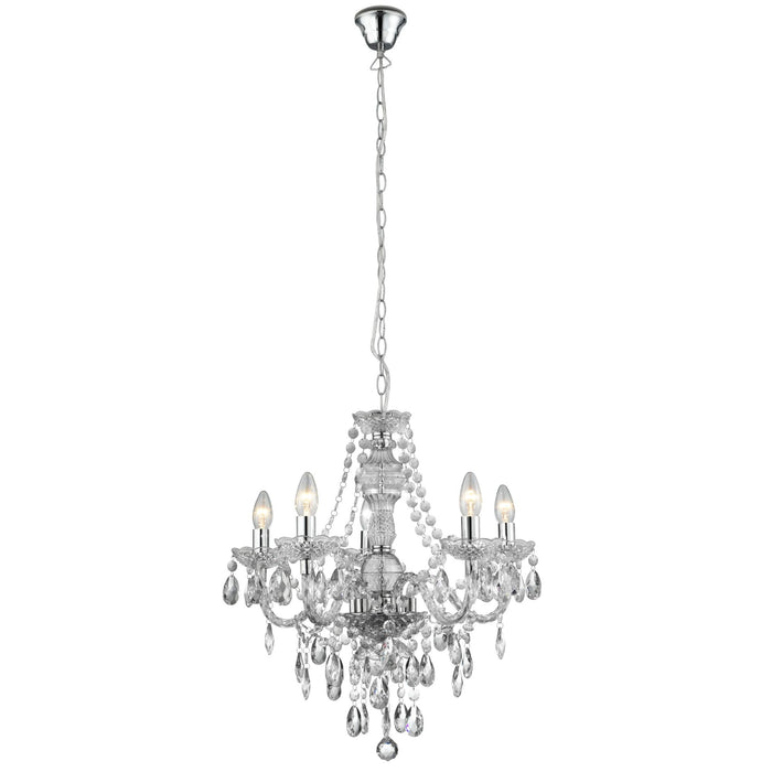 Searchlight Marie Therese - 5Lt Ceiling, Clear Acrylic • 8885-5CL