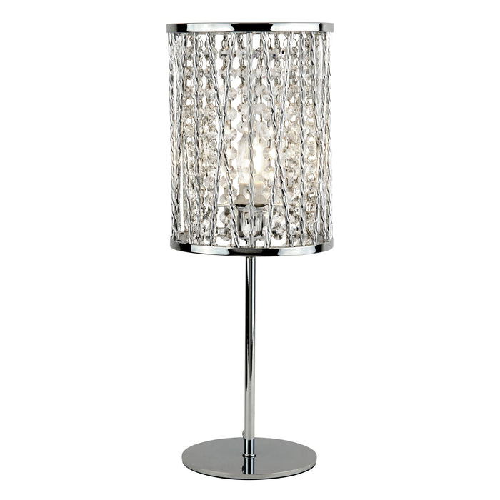 Searchlight Elise 1Lt Table Lamp, Chrome , Crystal Drops • 8931CC
