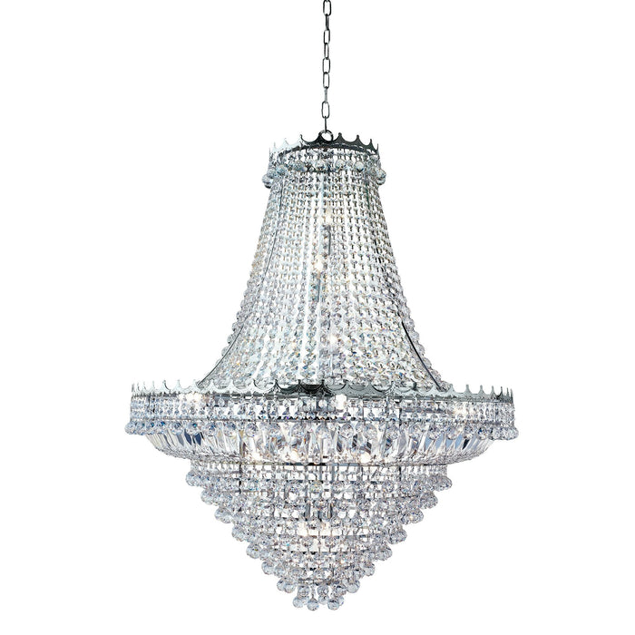 Searchlight Versailles -  19Lt (Dia 1022Cm) Clear Crystal Chandelier, Chrome Frame • 9112-102CC