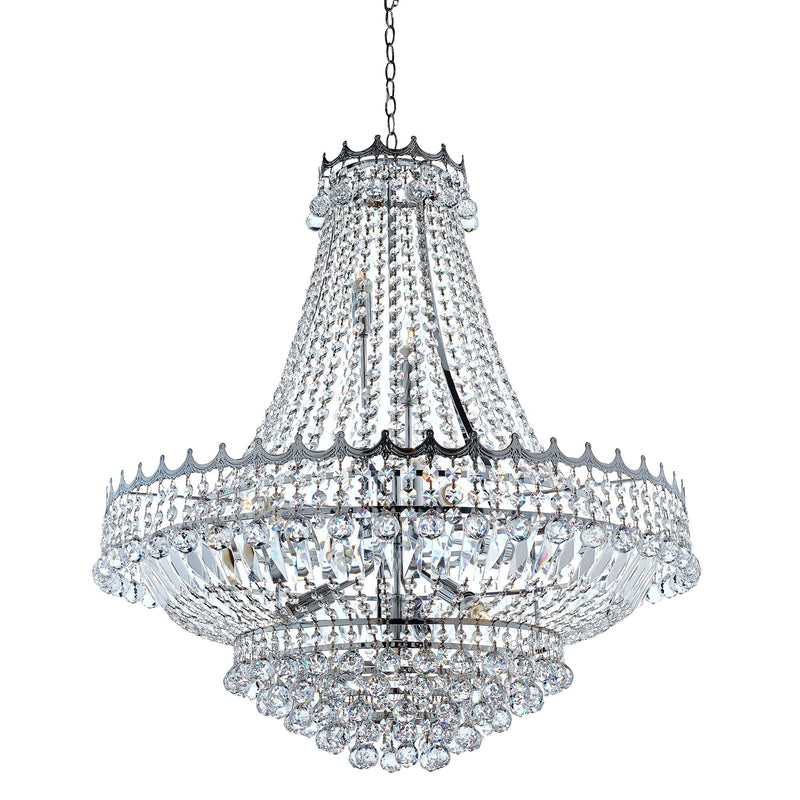 Searchlight Versailles -  13Lt (Dia 82Cm) Clear Crystal Chandelier, Chrome Frame • 9112-82CC