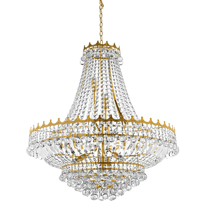 Searchlight Versailles -  13Lt (Dia 82Cm) Clear Crystal Chandelier, Gold Frame • 9112-82GO