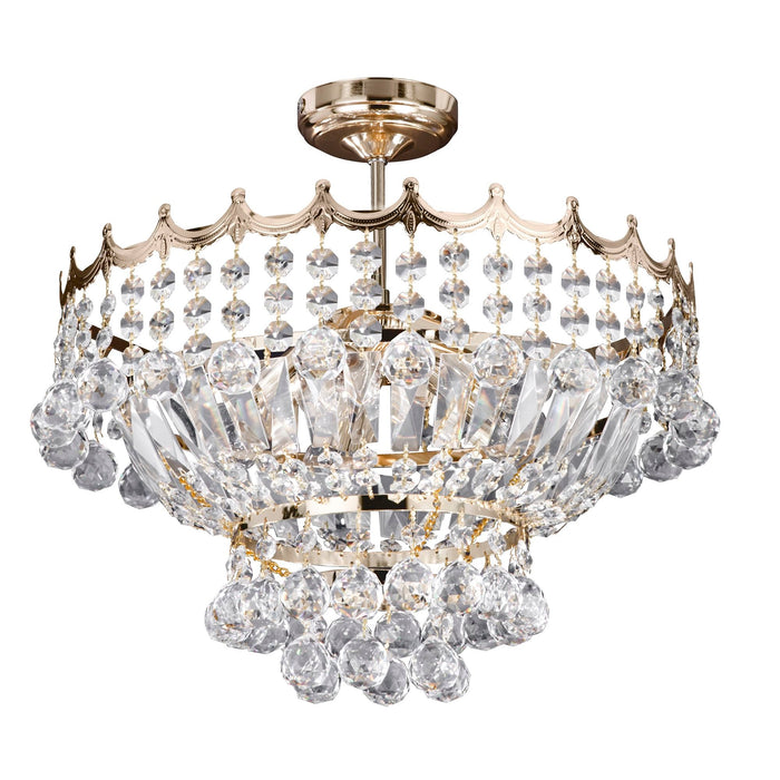 Searchlight Versailles  - 5Lt 39Cm Gp Crystal Chandelier • 9113-39GO