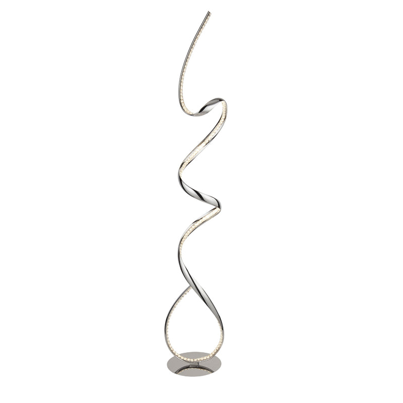 Searchlight Twirls Led Floor Lamp Chrome With Crystal Diffuser • 9219CC