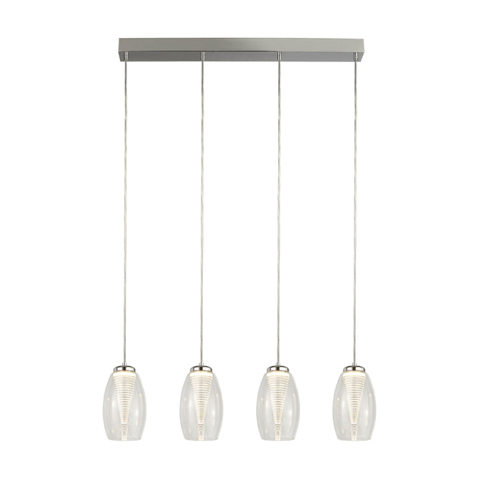 Searchlight Cyclone 4Lt Bar Pendant With Clear  Glass • 97292-4CL