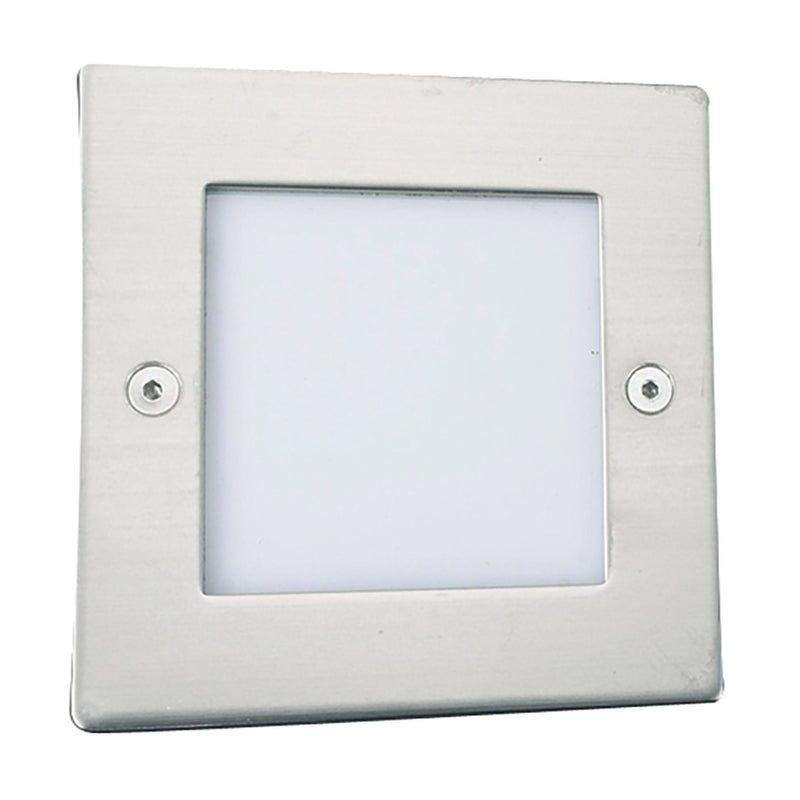 Searchlight Ankle Led Recessed Indoor & Outdoor Light Square Chrome - White Led • 9907WH