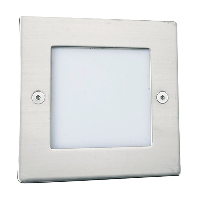 Searchlight Ankle Led Recessed Indoor & Outdoor Light Square Chrome - White Led • 9907WH