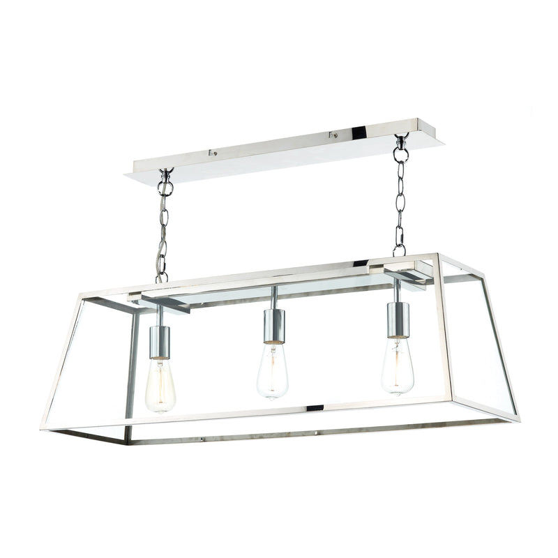 Dar Lighting Academy 3 Light Pendant Stainless Steel • ACA0344
