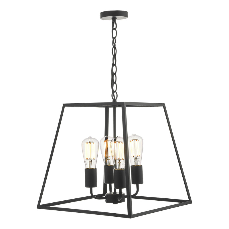 Dar Lighting Academy 4 Light Lantern Black • ACA8622
