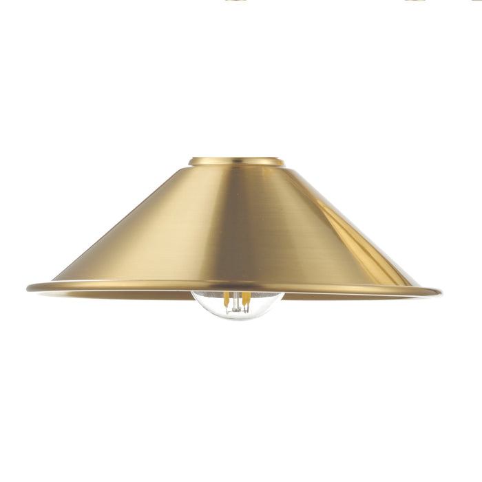 Dar Lighting Accessory Easy Fit Aged Brass Metal Shade 18cm • ACC861