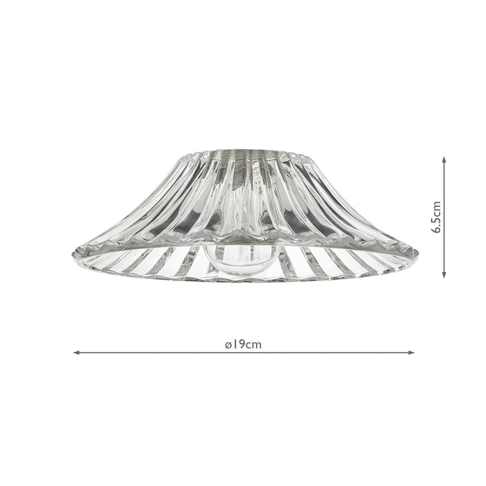 Dar Lighting Accessory Easy Fit Clear Flared Glass Shade • ACC864