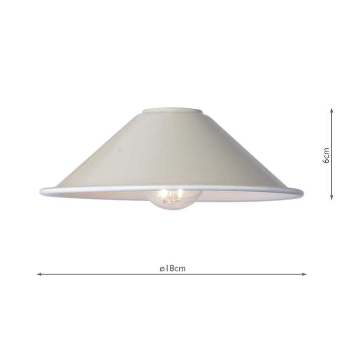 Dar Lighting Accessories Easy Fit Metal Shade Matt Cashmere/Taupe 18Cm • ACC866