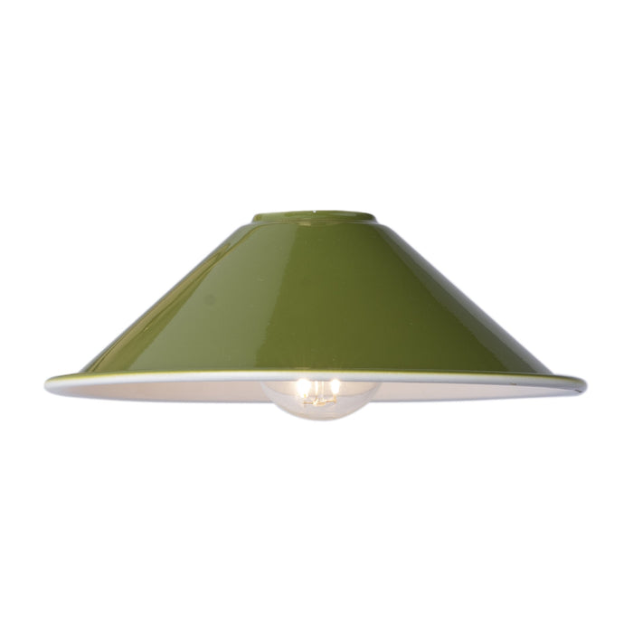 Dar Lighting Accessories Easy Fit Metal Shade Gloss Green 18Cm • ACC867