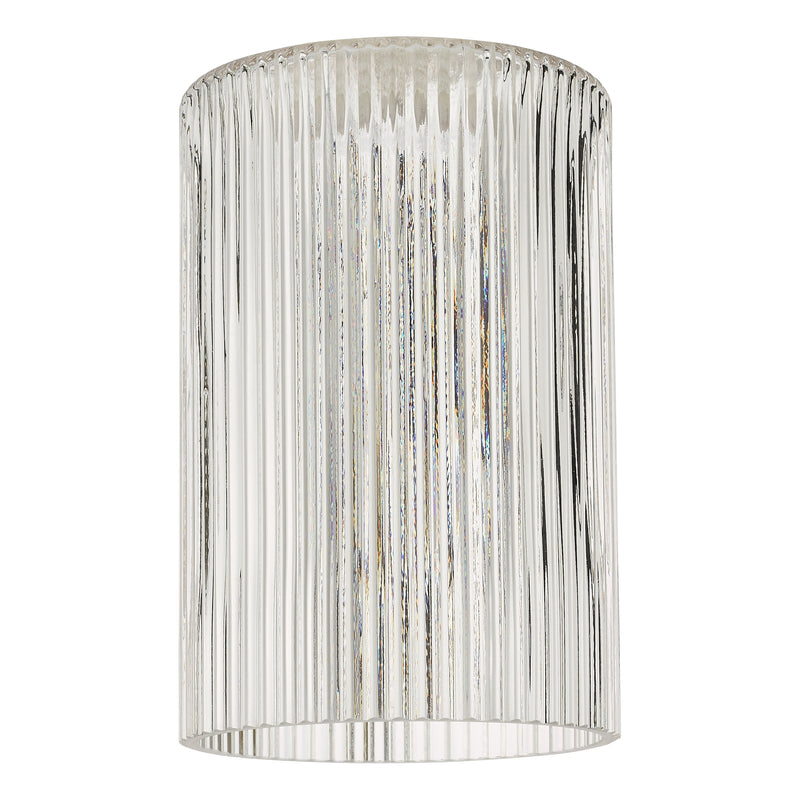 Dar Lighting Accessory Easy Fit Cylinder Ribbed Glass Shade • ACC869