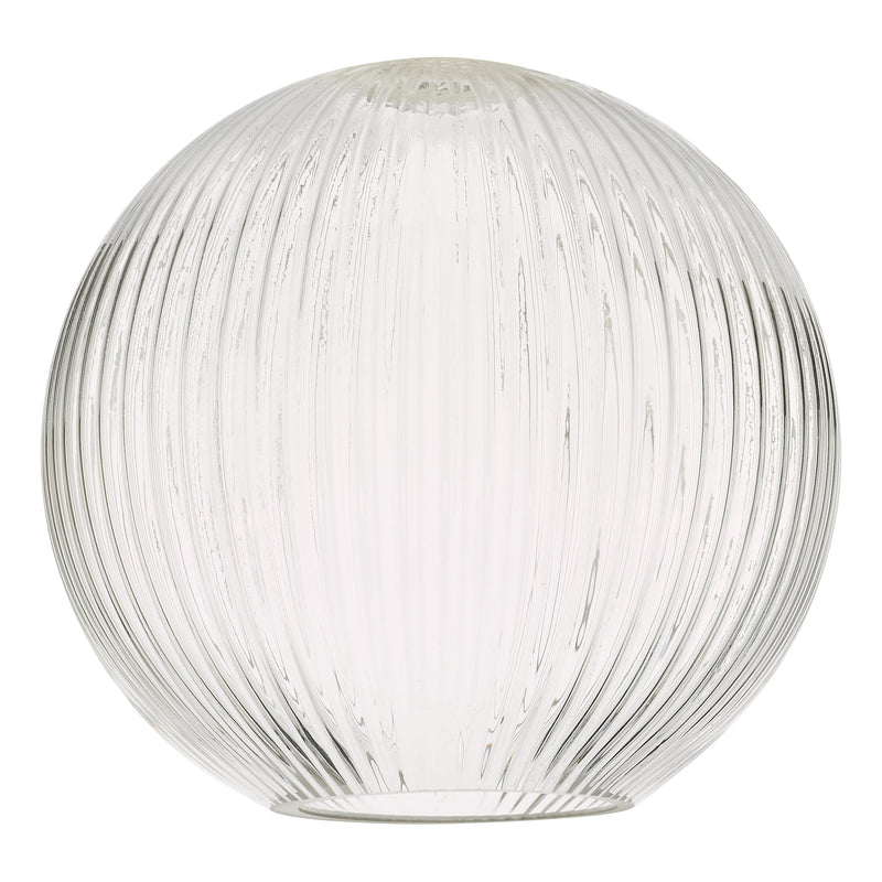 Dar Lighting Accessories Easy Fit Ribbed Round Glass Shade • ACC870