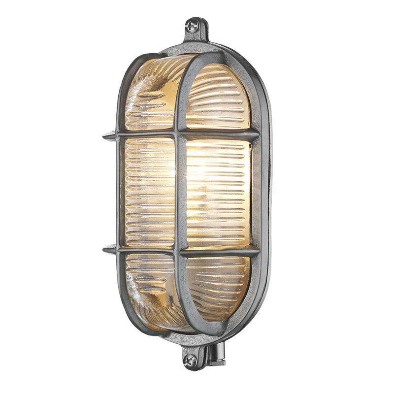 David Hunt Lighting ADM5238 Admiral Single Light Nickel Small Oval Wall Light