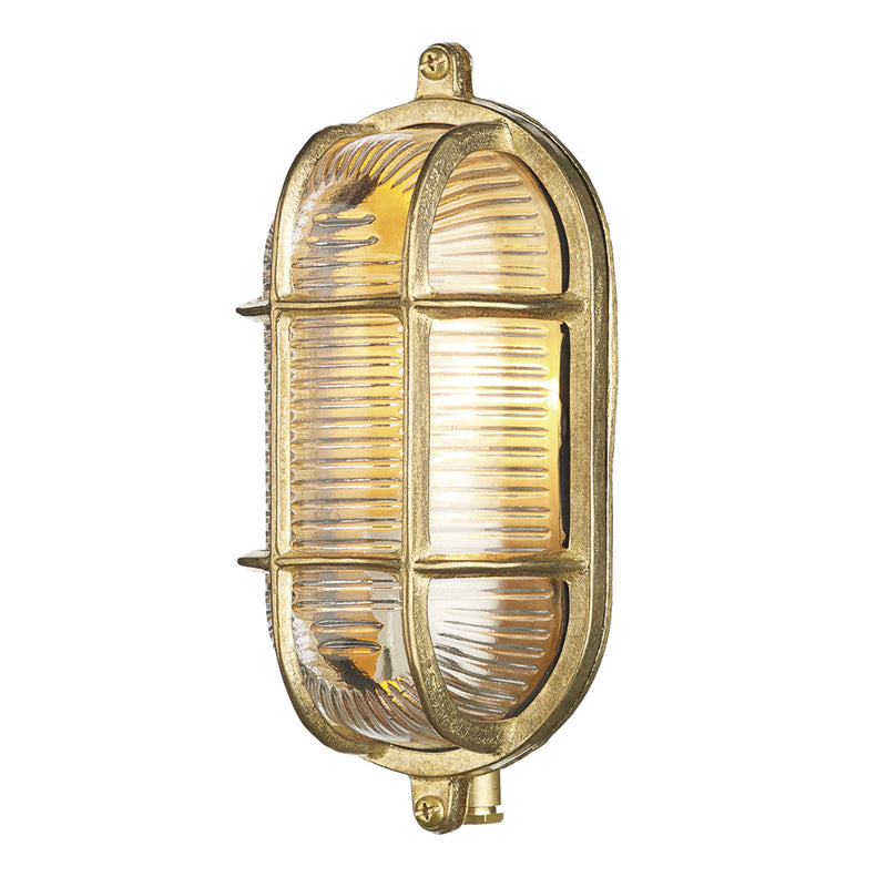 David Hunt Lighting ADM5240 Admiral Single Light Brass Small Oval Wall Light
