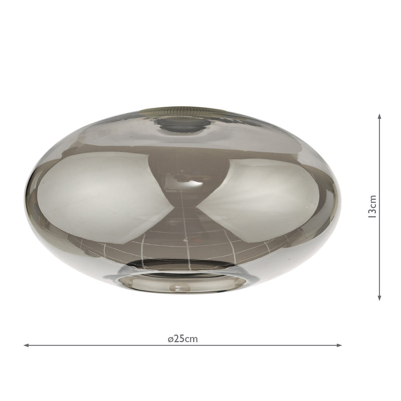 Dar Lighting Aiden Easy Fit Pendant Smoked Glass • AID6510A