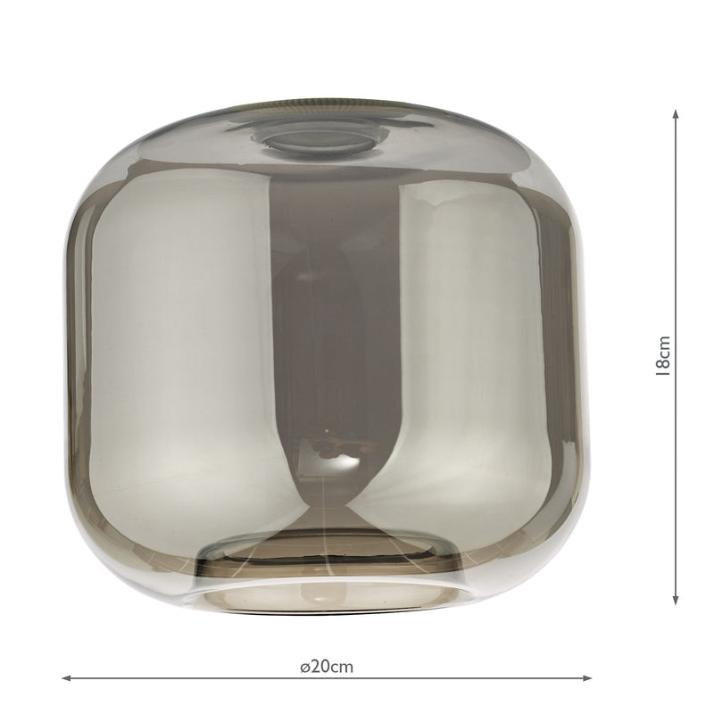 Dar Lighting Aiden Easy Fit Pendant Smoked Glass • AID6510B