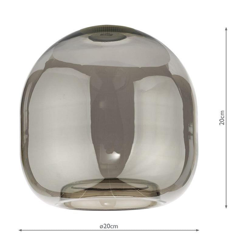 Dar Lighting Aiden Easy Fit Pendant Smoked Glass • AID6510C