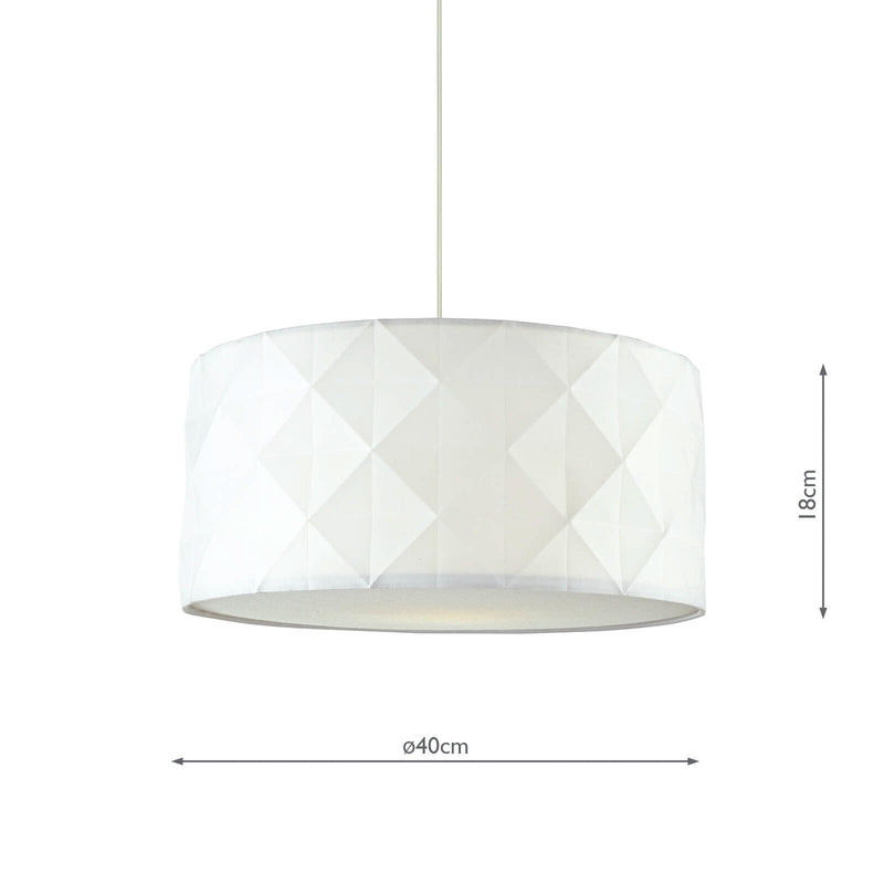 Dar Lighting Aisha Faceted Easy Fit Shade White • AIS652