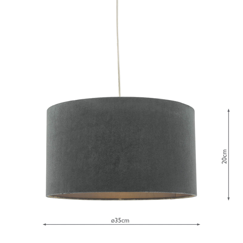 Dar Lighting Akavia Easy Fit Pendant Grey • AKA6539
