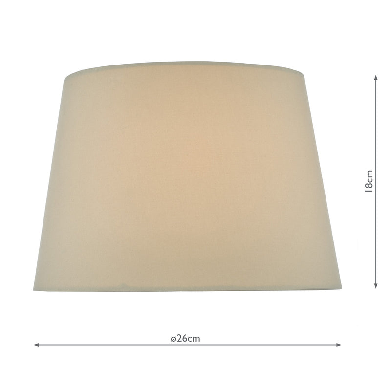Dar Lighting Alina Taupe Faux Silk Tapered Drum Shade 26cm • ALI1229