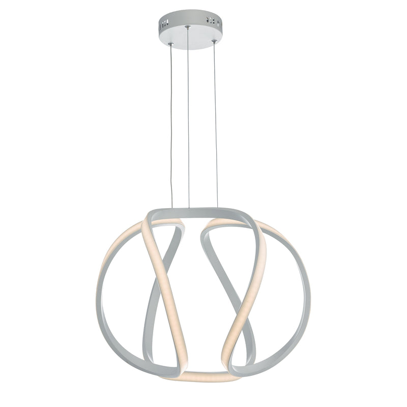 Dar Lighting Alonsa Pendant Small White LED • ALO012