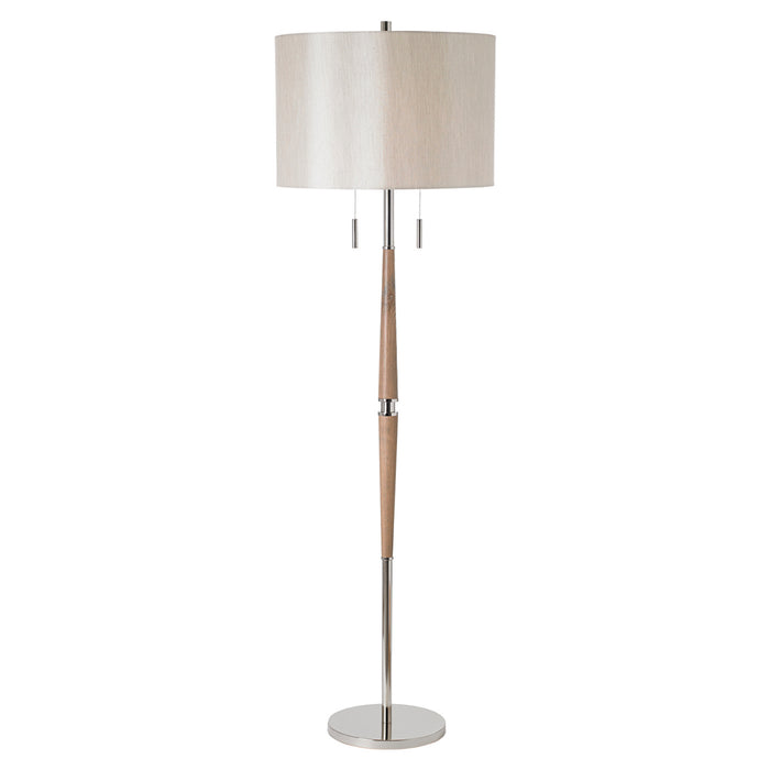 Endon Lighting ALTESSE-FLNI Altesse 2 Light Floor Lamp Natural Wood Finish