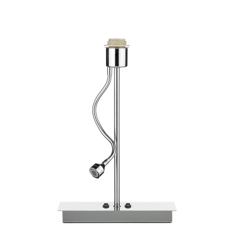 Dar Lighting Amalfi Table Lamp Polished Chrome LED Base Only • AMA4050