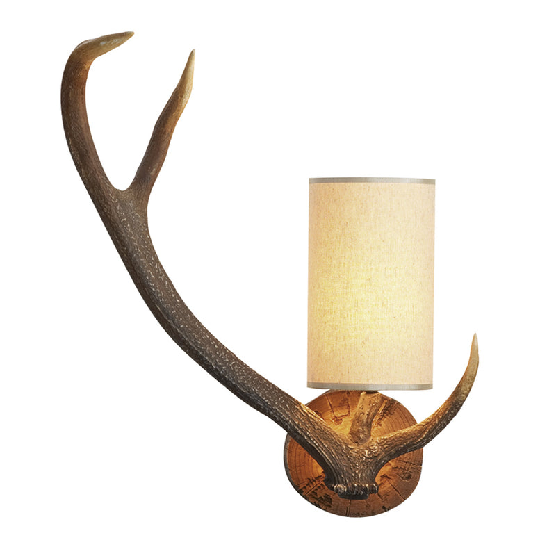 David Hunt Lighting ANT0729L Antler Single Light Highland Rustic Left Hand Wall Light