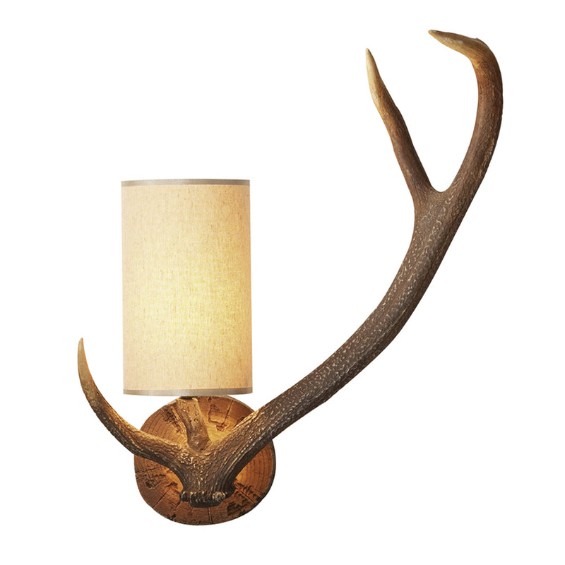 David Hunt Lighting ANT0729R Antler Single Light Highland Rustic Right Hand Wall Light