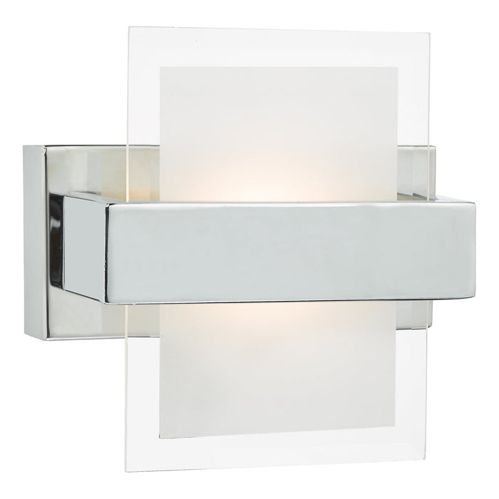 Dar Lighting Apt LED Wall Light Polished Chrome & Glass • APT0750