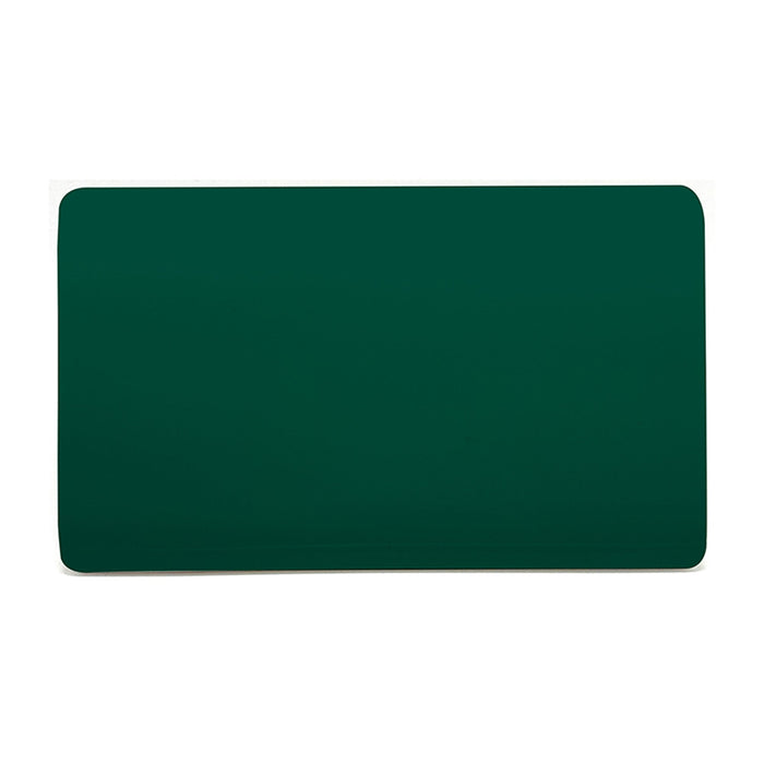 Trendi, Artistic Modern Double Blanking Plate, Dark Green Finish, BRITISH MADE, (25mm Back Box Required), 5yrs Warranty • ART-2BLKDG