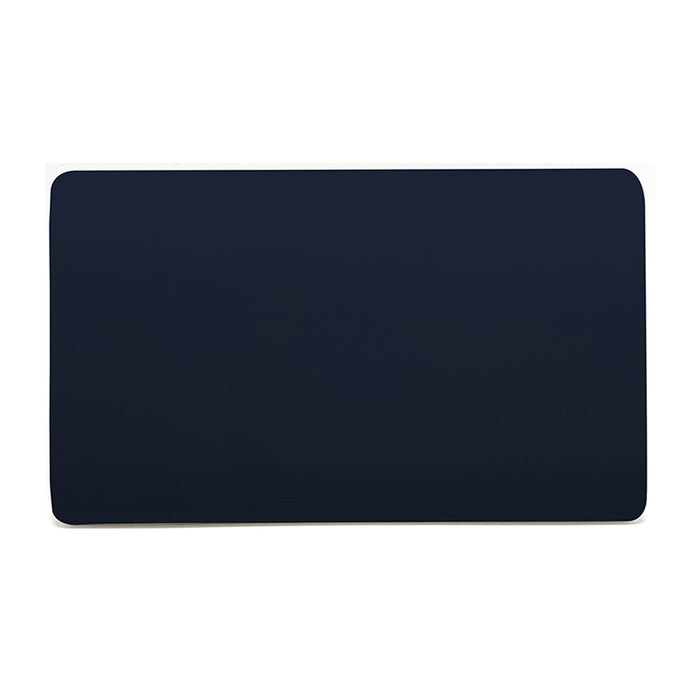 Trendi, Artistic Modern Double Blanking Plate, Navy Blue Finish, BRITISH MADE, (25mm Back Box Required), 5yrs Warranty • ART-2BLKNV