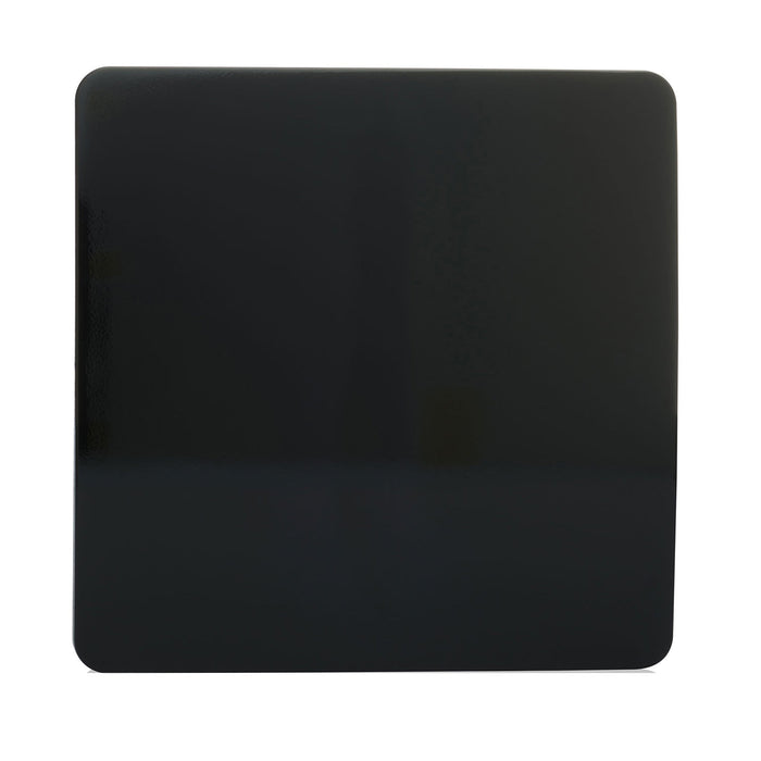Trendi, Artistic Modern 1 Gang Blanking Plate Gloss Black Finish, BRITISH MADE, (25mm Back Box Required), 5yrs Warranty • ART-BLKBK