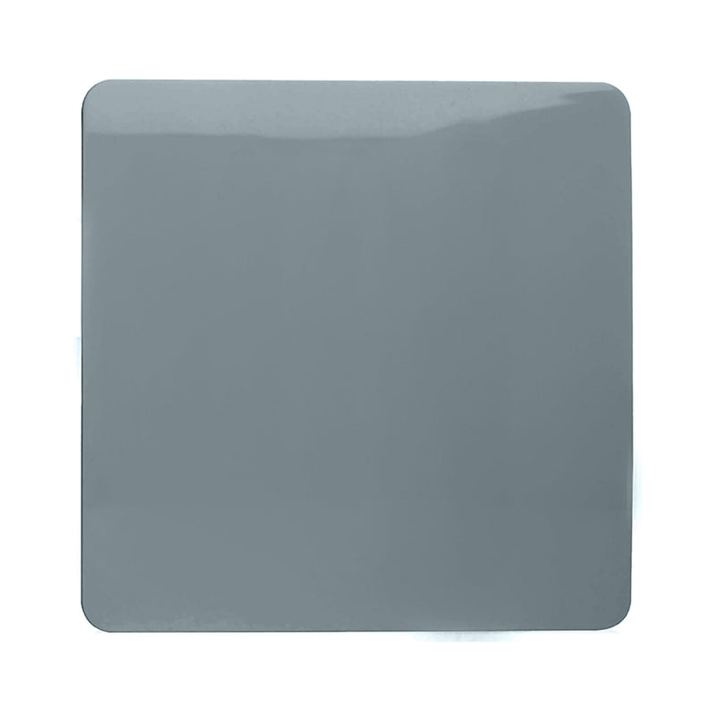 Trendi, Artistic Modern 1 Gang Blanking Plate Cool Grey Finish, BRITISH MADE, (25mm Back Box Required), 5yrs Warranty • ART-BLKCG