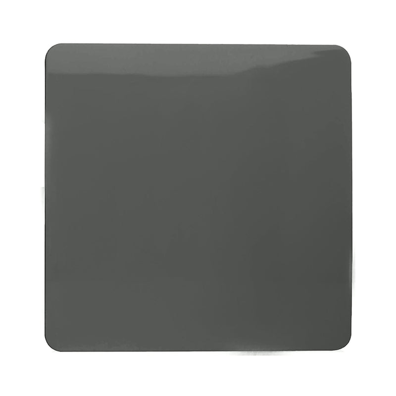 Trendi, Artistic Modern 1 Gang Blanking Plate Charcoal Finish, BRITISH MADE, (25mm Back Box Required), 5yrs Warranty • ART-BLKCH