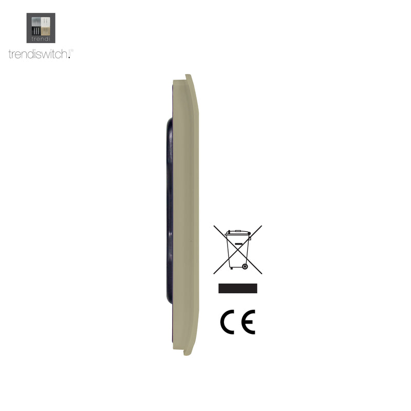 Trendi, Artistic Modern 1 Gang Blanking Plate Champagne Gold Finish, BRITISH MADE, (25mm Back Box Required), 5yrs Warranty • ART-BLKGO