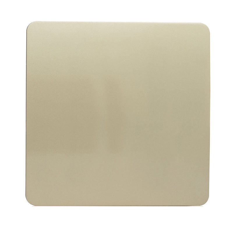 Trendi, Artistic Modern 1 Gang Blanking Plate Champagne Gold Finish, BRITISH MADE, (25mm Back Box Required), 5yrs Warranty • ART-BLKGO