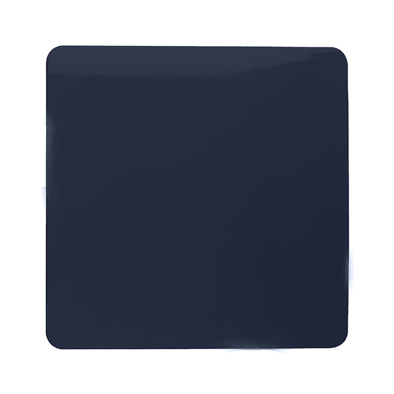 Trendi, Artistic Modern 1 Gang Blanking Plate Navy Blue Finish, BRITISH MADE, (25mm Back Box Required), 5yrs Warranty • ART-BLKNV