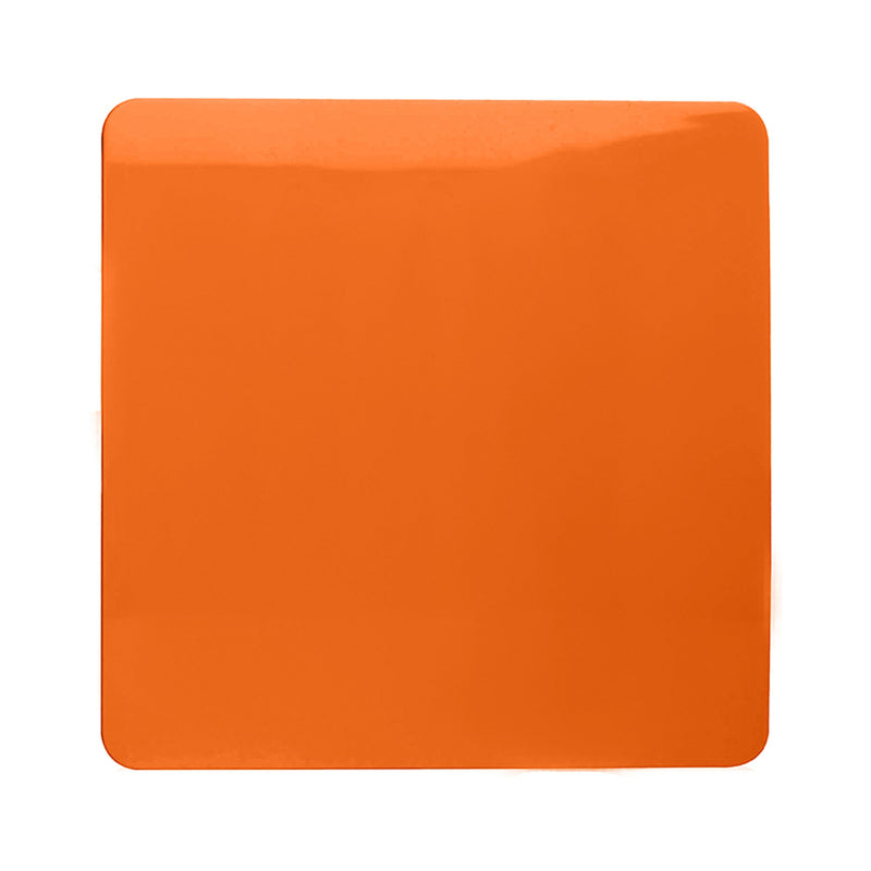 Trendi, Artistic Modern 1 Gang Blanking Plate Orange Finish, BRITISH MADE, (25mm Back Box Required), 5yrs Warranty • ART-BLKOR