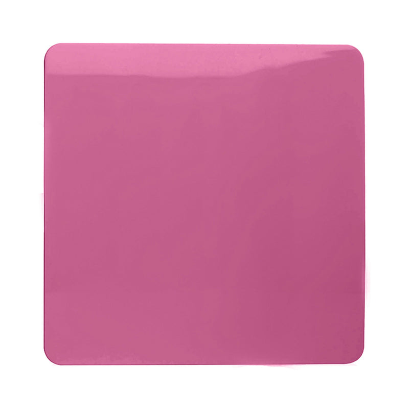 Trendi, Artistic Modern 1 Gang Blanking Plate Pink Finish, BRITISH MADE, (25mm Back Box Required), 5yrs Warranty • ART-BLKPK