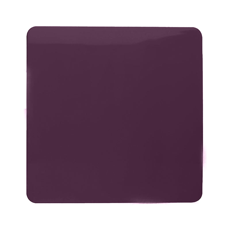 Trendi, Artistic Modern 1 Gang Blanking Plate Plum Finish, BRITISH MADE, (25mm Back Box Required), 5yrs Warranty • ART-BLKPL
