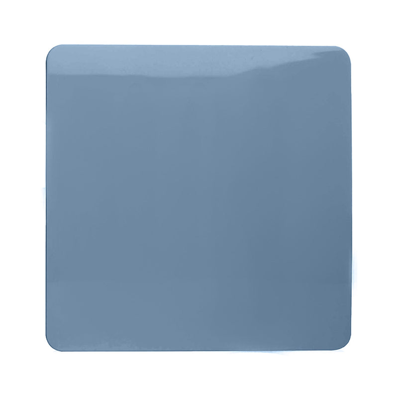 Trendi, Artistic Modern 1 Gang Blanking Plate Sky Finish, BRITISH MADE, (25mm Back Box Required), 5yrs Warranty • ART-BLKSK
